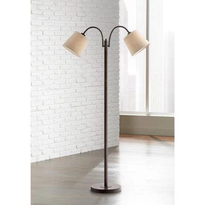 360 Lighting Modern Floor Lamp 56" Tall Dark Bronze Twin Arm Adjustable Gooseneck Neutral Cotton Drum Shade for Living Room Reading Bedroom 360 Lighting Modern Floor Lamp 56" Tall Dark Bronze Twin Arm Adjustable Gooseneck Neutral Cotton Drum Shade For Living Room Reading Bedroom -Famous Lighting Store GUEST eabf2c82 1a95 4a45 91fd 11aa817d96f2