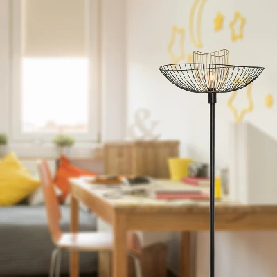 71" Demi Painted Metal 1-Light Floor Lamp with Black and Gold Painted Metal Shade - River of Goods 71" Demi Painted Metal 1-Light Floor Lamp With Black And Gold Painted Metal Shade - River Of Goods -Famous Lighting Store GUEST ec3aa444 c607 4122 984c 54420230fe5f