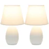 9.45" 2pk Petite Ceramic Oblong Bedside Table Desk Lamps With Matching Tapered Drum Shade Off-White - Creekwood Home 2 9.45" 2pk Petite Ceramic Oblong Bedside Table Desk Lamps With Matching Tapered Drum Shade Off-White - Creekwood Home -Famous Lighting Store GUEST ecaaef0b 608c 4938 b8ed 12af949c4d63