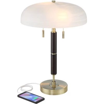 Possini Euro Design Possini Euro® Wyndham Desk Lamp with Glass Shade and Dual USB Ports Possini Euro Design Possini Euro® Wyndham Desk Lamp With Glass Shade And Dual USB Ports -Famous Lighting Store GUEST ed6d30b1 9f1b 492d 9562 1b7a9b598322