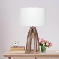 Wood Arch Farmhouse Old Table Lamp With Fabric Shade White - Lalia Home 4 Wood Arch Farmhouse Old Table Lamp With Fabric Shade White - Lalia Home -Famous Lighting Store GUEST ed72d89b 6533 4ceb aabe b74ffff51237
