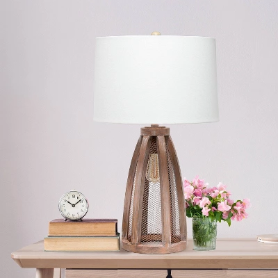 Wood Arch Farmhouse Old Table Lamp with Fabric Shade White - Lalia Home Wood Arch Farmhouse Old Table Lamp With Fabric Shade White - Lalia Home -Famous Lighting Store GUEST ed72d89b 6533 4ceb aabe b74ffff51237