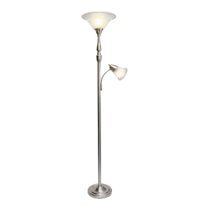71" 3-way 2 Light Mother Daughter Floor Lamp Brushed Nickel - Elegant Designs 71" 3-way 2 Light Mother Daughter Floor Lamp Brushed Nickel - Elegant Designs -Famous Lighting Store GUEST edb179be 0a81 4294 be22 0c8244cbdebb