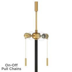 Possini Euro Design Roxie Modern Floor Lamp Standing 65 1/2" Tall Brass Black Metal Sheer Linen Double Drum Shade For Living Room Bedroom Office House -Famous Lighting Store GUEST ef458c1f 6b41 4a8c a2b9 bcf8648bb179