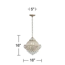 Vienna Full Spectrum Wallingford Antique Brass Chandelier 16" Wide French Crystal Glass 6-Light Fixture For Dining Room House Kitchen Island Entryway 9 Vienna Full Spectrum Wallingford Antique Brass Chandelier 16" Wide French Crystal Glass 6-Light Fixture For Dining Room House Kitchen Island Entryway -Famous Lighting Store GUEST f010628e 7a62 464b 94b7 1d259b581a4a