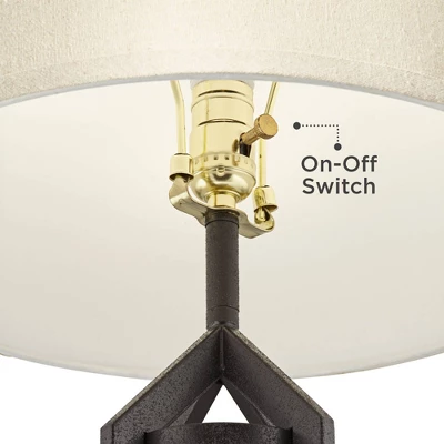 Franklin Iron Works Lucas Industrial Table Lamps Set of 2 with Round Risers 27 1/2" Tall Bronze with USB Nightlight LED Oatmeal Drum Shade for Desk Franklin Iron Works Lucas Industrial Table Lamps Set Of 2 With Round Risers 27 1/2" Tall Bronze With USB Nightlight LED Oatmeal Drum Shade For Desk -Famous Lighting Store GUEST f132692c 13b1 4720 b580 70607e14f8a7