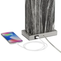 360 Lighting Connie Modern Table Lamps Set Of 2 25" High Black Faux Marble With USB Charging Ports White Rectangular Shade For Living Room House Desk 4 360 Lighting Connie Modern Table Lamps Set Of 2 25" High Black Faux Marble With USB Charging Ports White Rectangular Shade For Living Room House Desk -Famous Lighting Store GUEST f2109386 d3b3 46c3 91ac 031ddcc0ab21