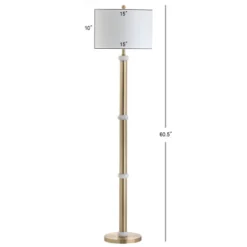 60.5" Metal/Marble Gregory Floor Lamp (Includes LED Light Bulb) Gold - JONATHAN Y -Famous Lighting Store GUEST f22e0c02 7bd2 474c a6ef 37a53473c8e0