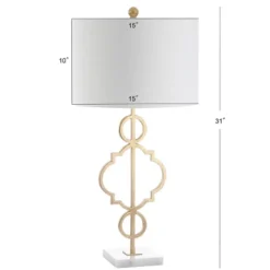 31" Metal July Table Lamp (Includes LED Light Bulb) Gold - JONATHAN Y -Famous Lighting Store GUEST f3a7c38a 3ea6 48f9 a5ab 8fbe287c48c1