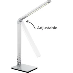 360 Lighting Jett Modern Desk Lamp 16 1/2" High Silver With USB Port And Nightlight LED Dimmer Touch On Off For Bedroom Bedside Nightstand Family Home -Famous Lighting Store GUEST f4554cd8 3b10 4bd7 92d5 9126b5b1a61c