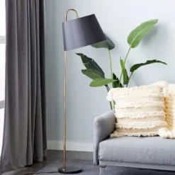 Transitional Metal Floor Lamp - Olivia & May