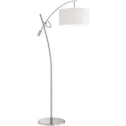 Possini Euro Design Modern Arc Floor Lamp 69" Tall Brushed Steel Adjustable Boom Off White Linen Drum Shade For Living Room Reading Office 5 Possini Euro Design Modern Arc Floor Lamp 69" Tall Brushed Steel Adjustable Boom Off White Linen Drum Shade For Living Room Reading Office -Famous Lighting Store GUEST f50716cf 3eec 4bec ab86 5c41f7e4d2d9