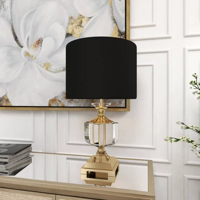 Crystal Table Lamp with Drum Shade Gold - Olivia & May Crystal Table Lamp With Drum Shade Gold - Olivia & May -Famous Lighting Store GUEST f6b90470 f042 4a7a 9f7c bea3fab9c589