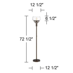 Franklin Iron Works Luz Industrial Torchiere Floor Lamp Standing 72 1/2" Tall Oil Rubbed Bronze Clear Glass For Living Room Bedroom Office House Home 8 Franklin Iron Works Luz Industrial Torchiere Floor Lamp Standing 72 1/2" Tall Oil Rubbed Bronze Clear Glass For Living Room Bedroom Office House Home -Famous Lighting Store GUEST f6d38aff e5b7 4948 8e72 4c0b9c8b94d7