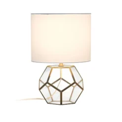 Glass And Brass Sphere Table Lamp - Elegant Designs