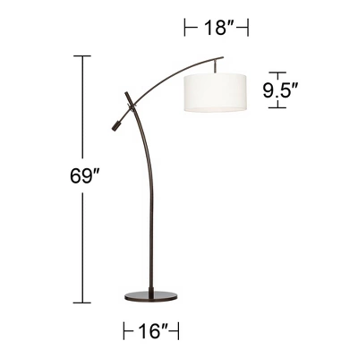 Possini Euro Design Raymond Modern Arc Floor Lamp 69" Tall Bronze Adjustable Boom Arm Off White Linen Drum Shade for Living Room Reading Bedroom Home Possini Euro Design Raymond Modern Arc Floor Lamp 69" Tall Bronze Adjustable Boom Arm Off White Linen Drum Shade For Living Room Reading Bedroom Home -Famous Lighting Store GUEST f8d1ddfd 9e9d 42b6 8af3 0dc6b47bd538