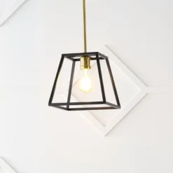9.25" 1-Light Girard Farmhouse Industrial Iron LED Pendant Black/Brass Gold - JONATHAN Y 5 9.25" 1-Light Girard Farmhouse Industrial Iron LED Pendant Black/Brass Gold - JONATHAN Y -Famous Lighting Store GUEST f94ab9bf 58e0 449f 877c e2092d2c9cb8