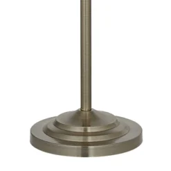 Regency Hill Montebello Vintage Retro Floor Lamp Standing 59" Tall Antique Brass Metal Soft Tan Bell Shade For Living Room Bedroom Office House Home -Famous Lighting Store GUEST faa282a0 5814 47e0 a877 cd164470e586