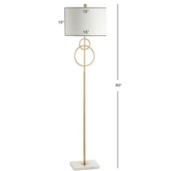 60" Marble Haines Modern Circle Floor Lamp (Includes LED Light Bulb) Gold - JONATHAN Y -Famous Lighting Store GUEST fd3fbb52 869e 4bdb 8e46 a32abb360d5f