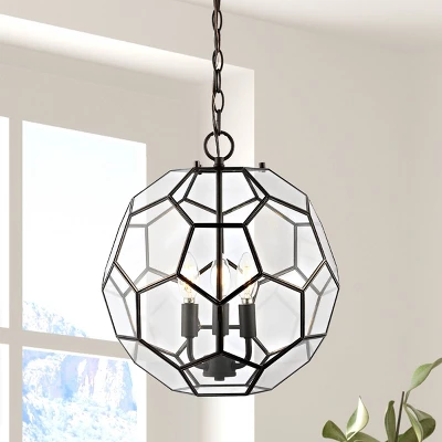 13.5" 3-Light Bee Modern Farmhouse Iron/Glass LED Pendant Oil Rubbed Bronze/Clear - JONATHAN Y 13.5" 3-Light Bee Modern Farmhouse Iron/Glass LED Pendant Oil Rubbed Bronze/Clear - JONATHAN Y -Famous Lighting Store GUEST feb6e4e6 129e 45e9 be6c 0cabfeb36eba